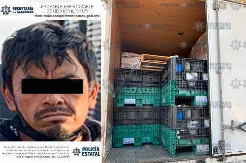 Recuperan en Toluca, camioneta robada con todo y carga; hay un detenido
